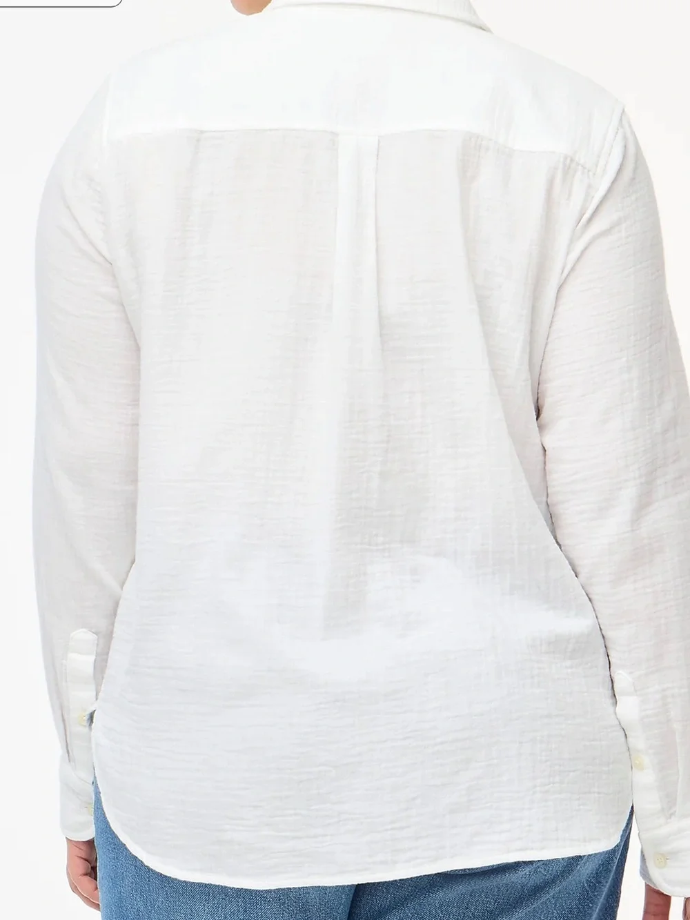 J. Crew White Double Gauze button down Shirt